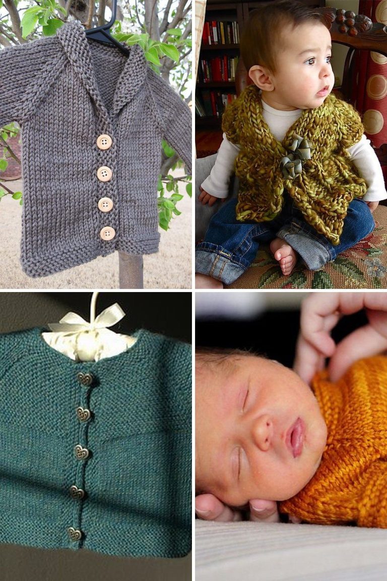 15 Knit Baby Sweater Free Patterns