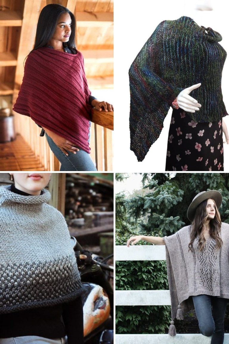 13 Knit Poncho Free Patterns