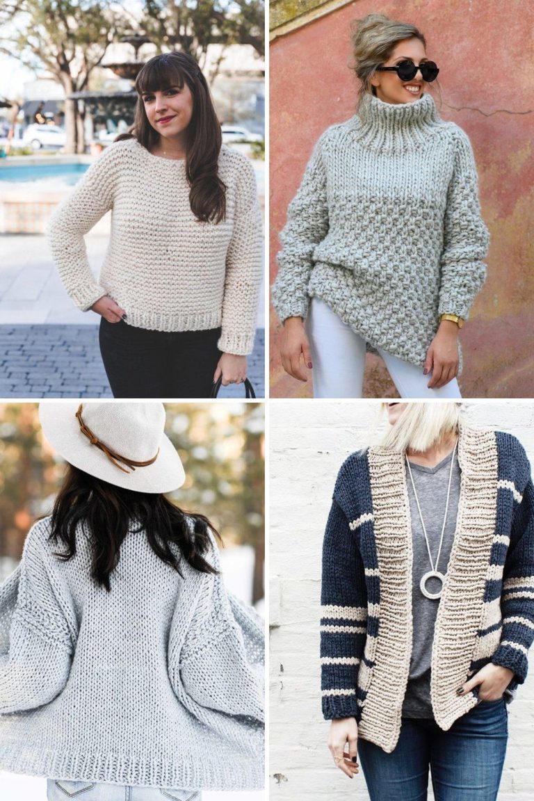 11 Chunky Knit Sweater Free Patterns