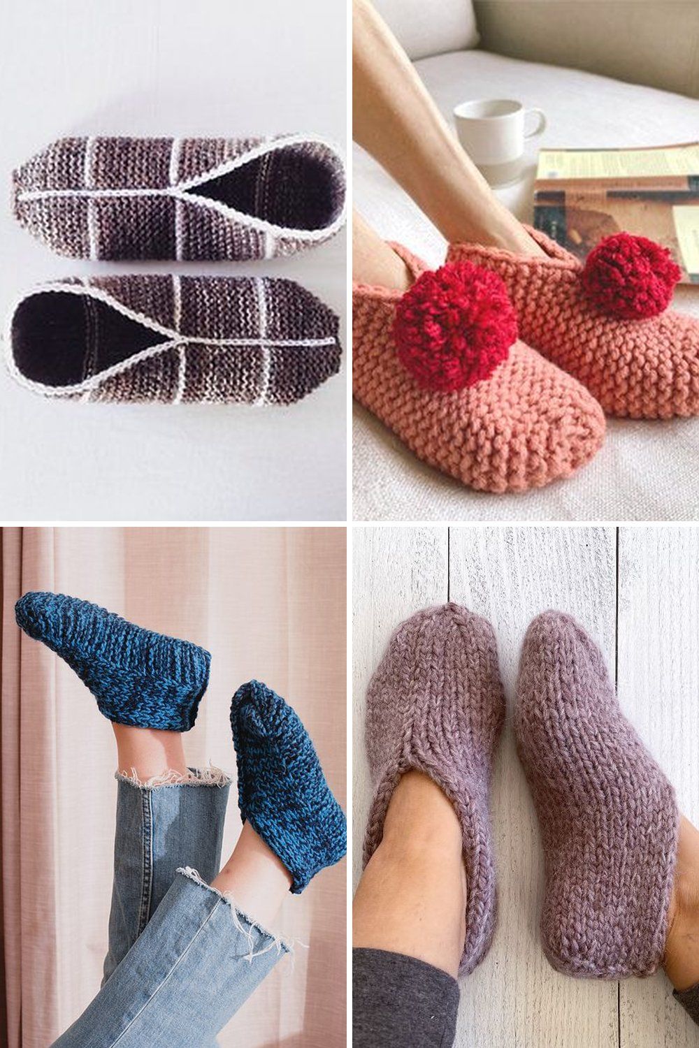 14 Knit Slipper Free Patterns