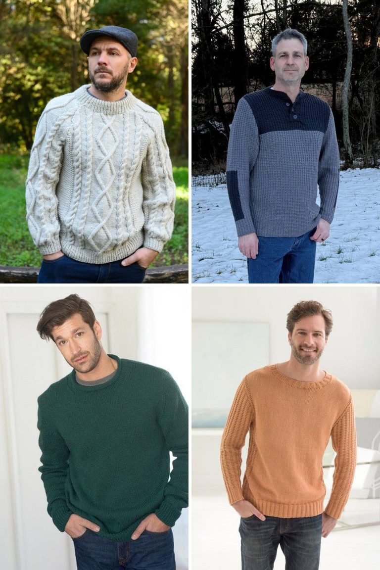 10 Men's Knit Sweater Free Patterns