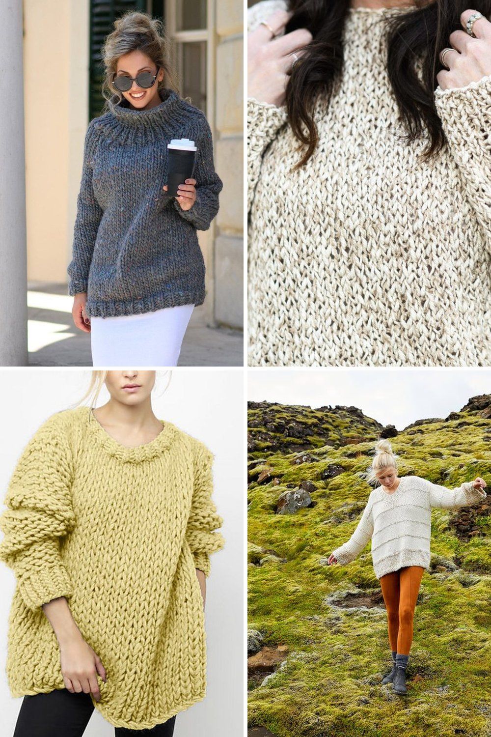 11 Oversized Knit Sweater Free Patterns
