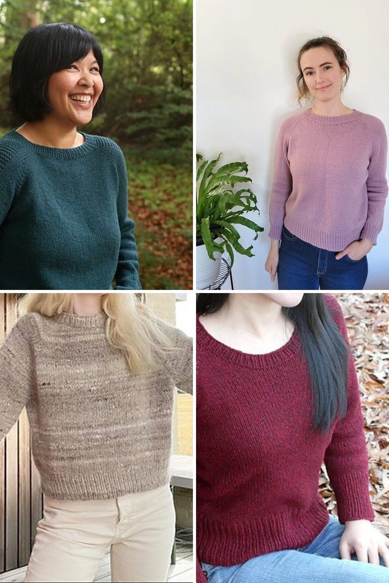 11 Top-Down Raglan Sweater Free Knitting Patterns