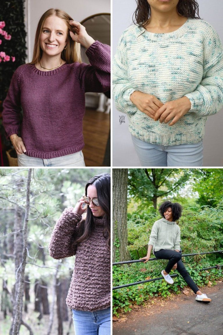 11 Easy Knit Sweater Free Patterns