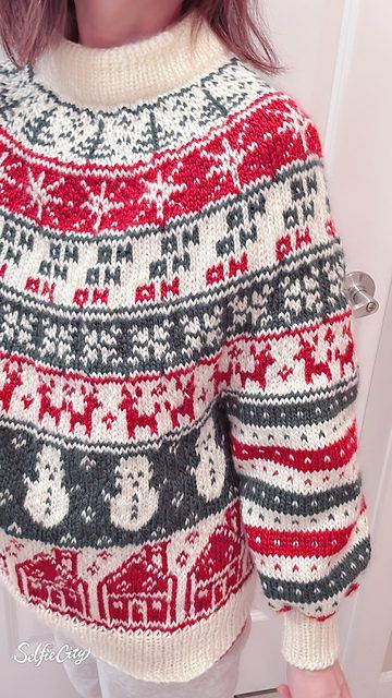 #48 Ugly Christmas Sweater free crochet pattern by Yuko Nagakura (Ravelry)