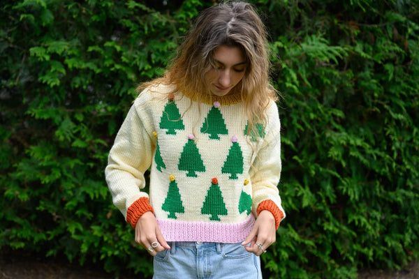 Tree Sweater free crochet pattern by Lion Brand Yarn