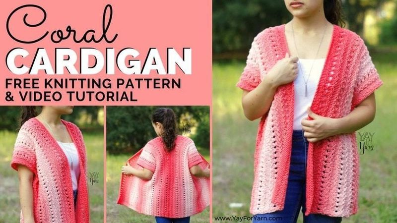 Coral Cardigan free crochet pattern by Yay For Yarn