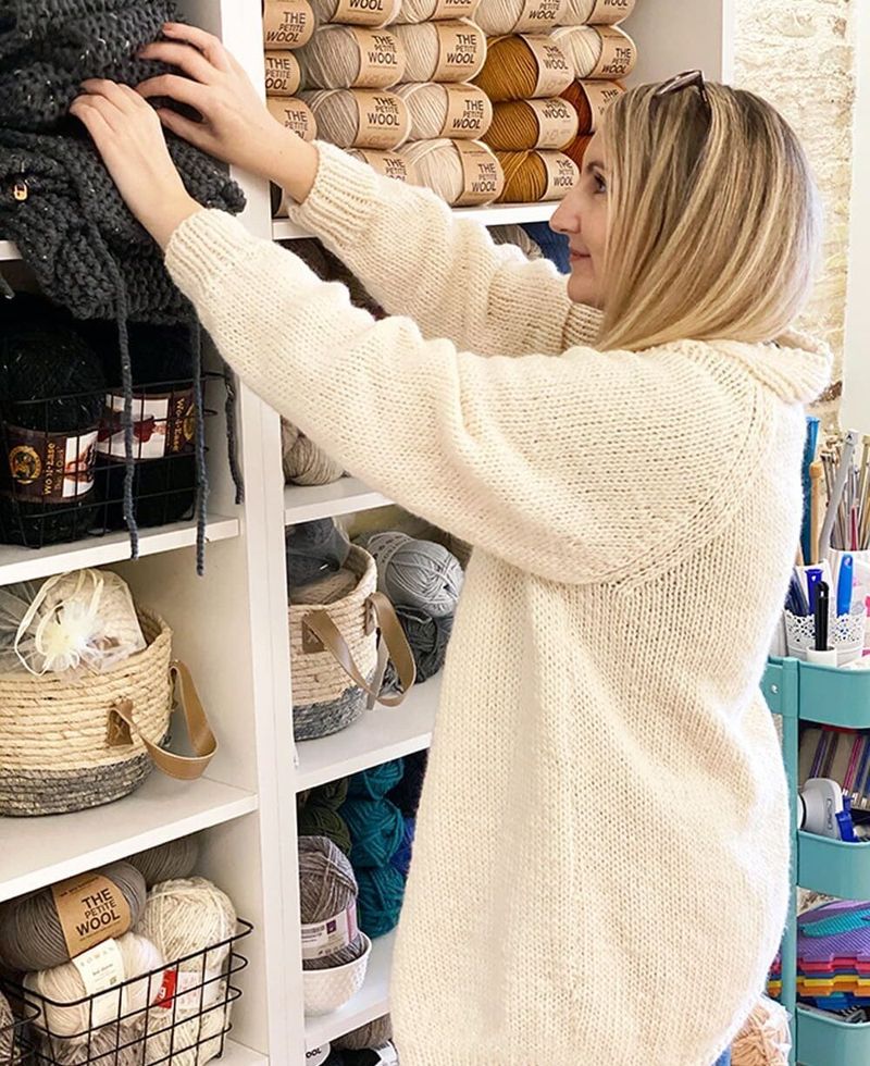 Easy Cardigan on Straight Needles free crochet pattern by Handy Little Me