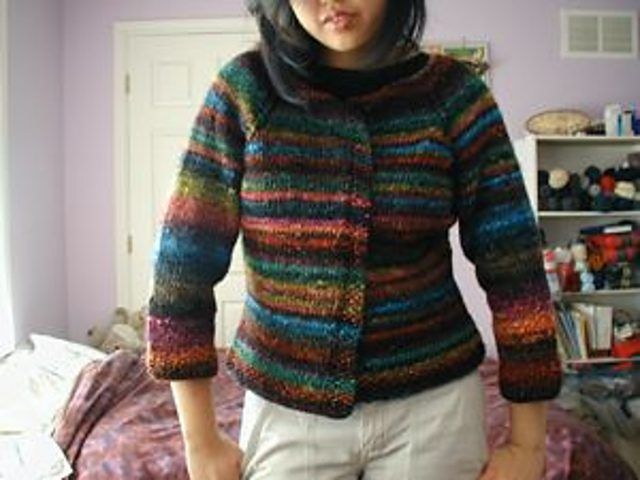 Top-Down Raglan Cardigan free crochet pattern by Laura Chau