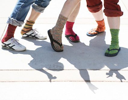 Universal Toe-Up Sock Formula free crochet pattern by Amy Swenson