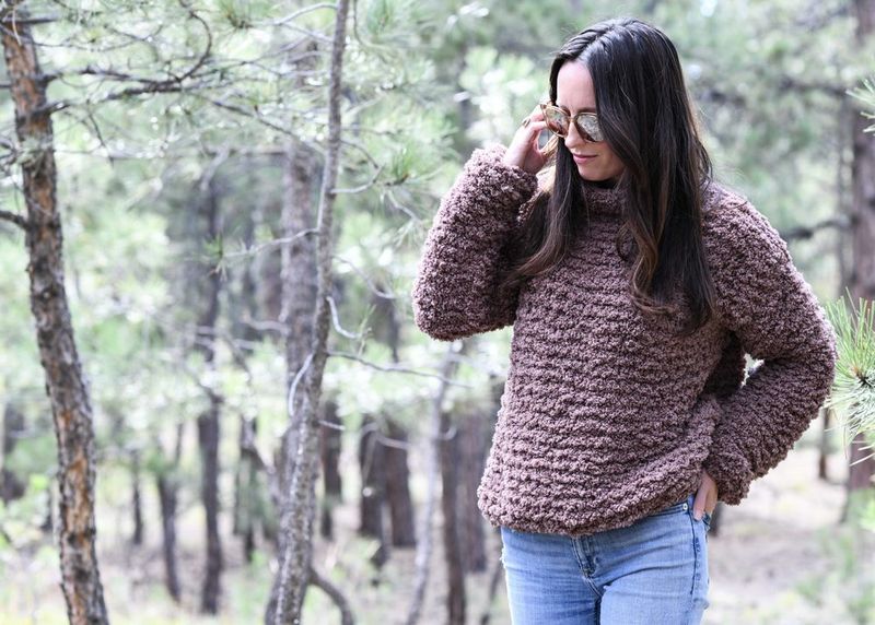 Cozy Sherpa Pullover free crochet pattern by Mama In A Stitch
