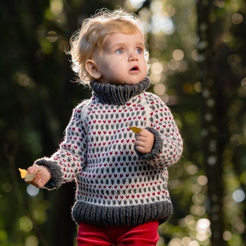 Snow Day Nordic Sweater free crochet pattern by Louise Bollanos, Handy Little Me