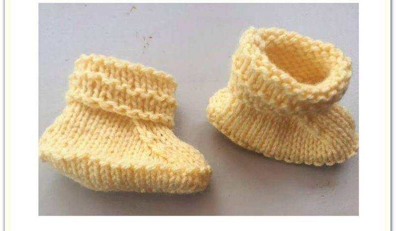 Kinzie Newborn Baby Booties free crochet pattern by Marianna's Lazy Daisy Days