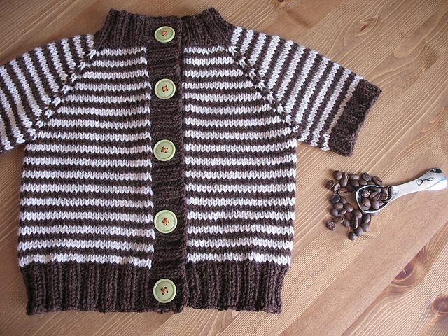Little Coffee Bean Cardigan free crochet pattern by Elizabeth Smith Knits