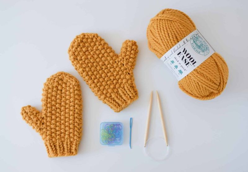 Seed Stitch Mittens free crochet pattern by Destiny
