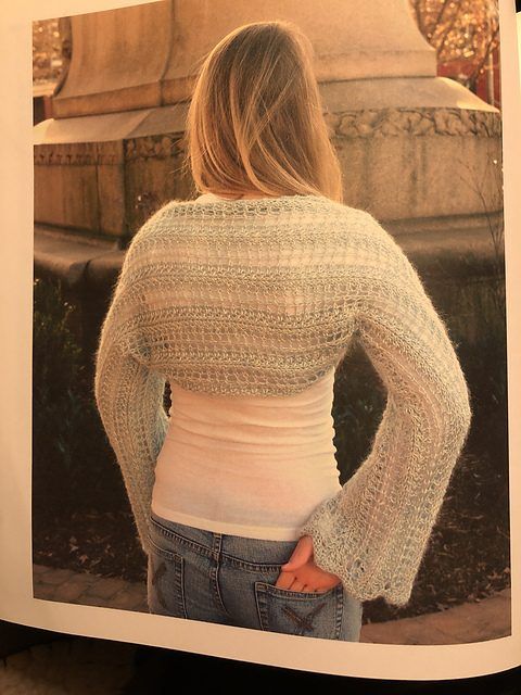 Robin's Egg Blue Shrug free crochet pattern by Barbara Hurd