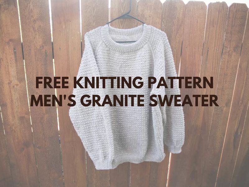 Men's Granite Sweater free crochet pattern by Knit in the Womb