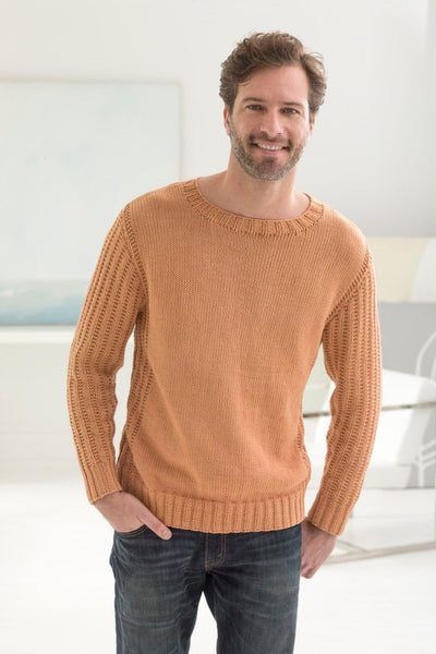 Harvard Square Pullover free crochet pattern by Lion Brand Yarn